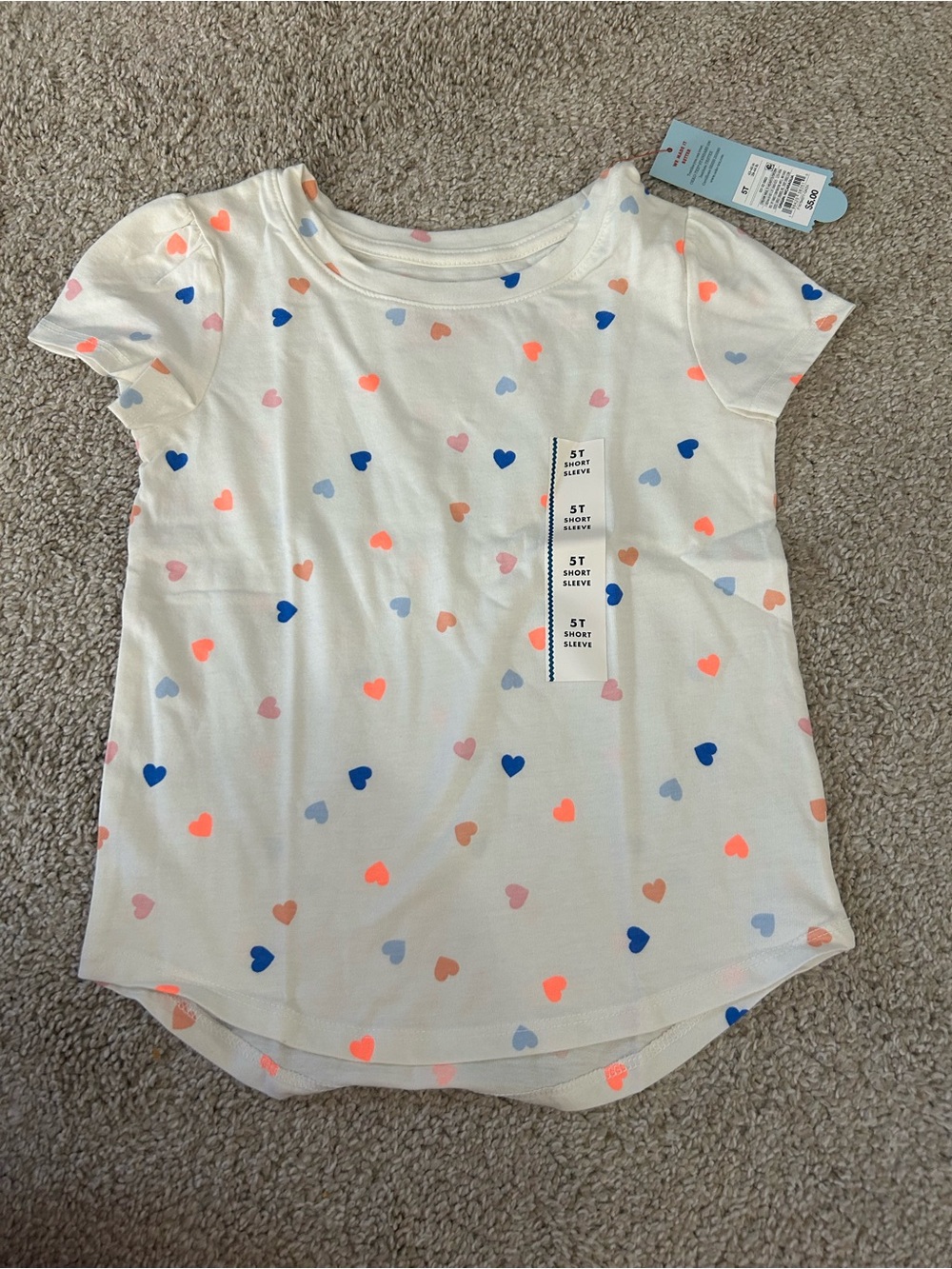 Cat & Jack Heart T-Shirt NWT